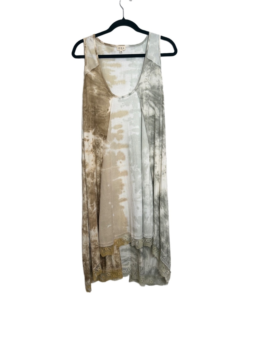 POL Tie-Dye Lace Trim Sleeveless Midi Dress Size M - Picture 2 of 8